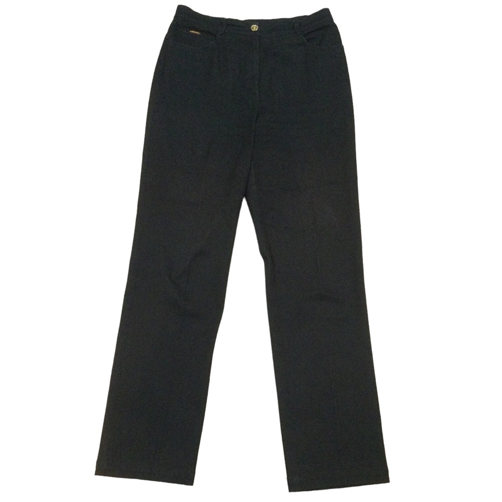 St. John Sport Black Straight Leg Jeans Size 8